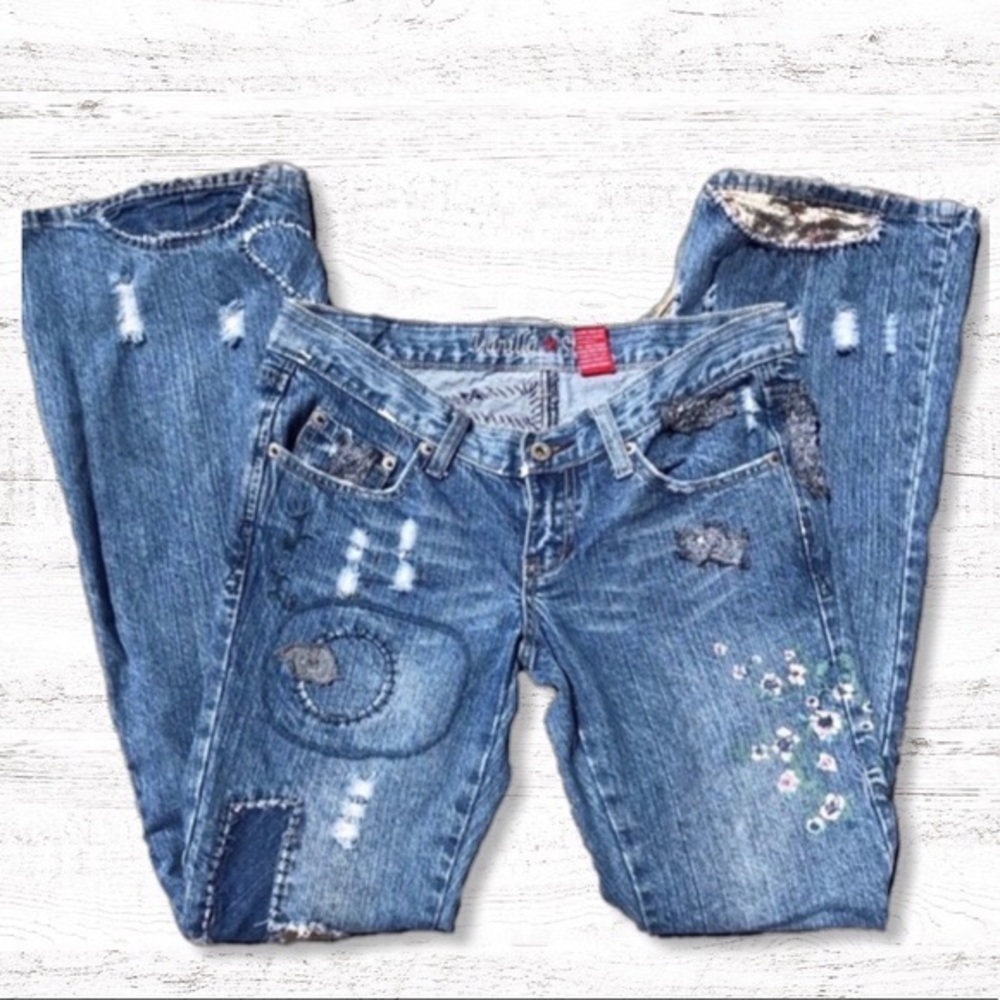 Vintage Denim Flared Jeans Size 7 fits 4